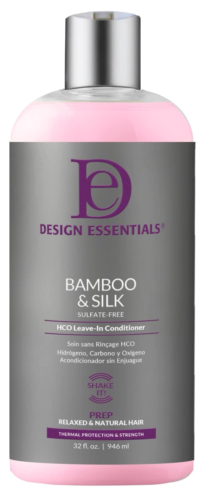 Design Essentials front bottle shot showing label and size for quick identification and trust