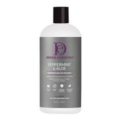 Design Essentials front label showing 32 fl oz therapeutic shampoo benefit