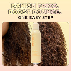 Design.Me applied to wet hair illustrating improved curl pattern and hydration