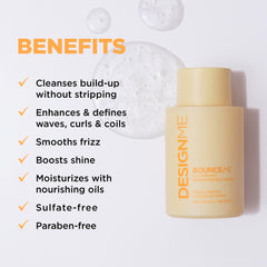 Design.Me shampoo foam texture close-up demonstrating gentle lather and moisture