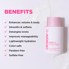 Design.Me back label close-up listing ingredients and benefits for informed shoppers