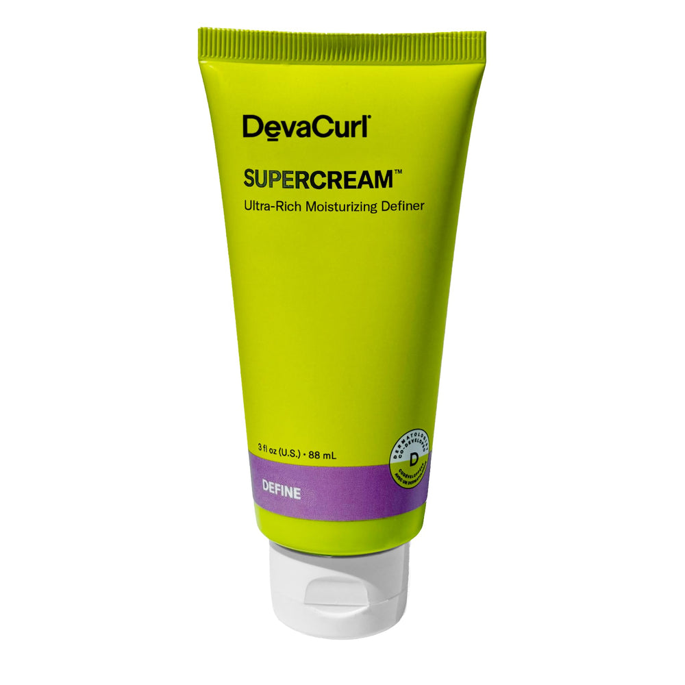 DevaCurl front tube shot showing packaging and clear product identity with rich styling benefit