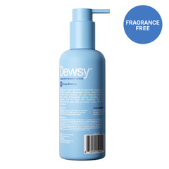 Dewsy pump close-up demonstrating controlled dispense and hygienic application benefit