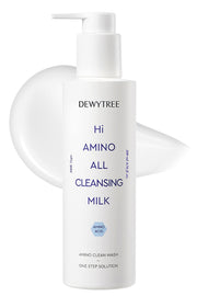 Dewytree cleansing milk front packaging showing product and size, conveys hydration benefit