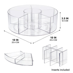 Dezzer top-down view with compartments filled for quick selection benefit