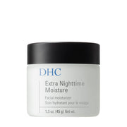DHC jar front view showing clean packaging and overnight hydration benefit