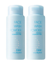 DHC face wash powder front packaging showing two jars and benefits
