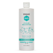 DHS clear front bottle showing unscented formula and 16 oz size benefit