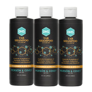 DHS coal tar shampoo front packaging shows product and unscented benefit