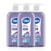 Dial front packaging showing calm & soothe lavender jasmine for soothing showers
