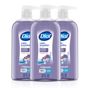 Dial front packaging showing calm & soothe lavender jasmine for soothing showers