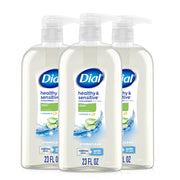 Dial front packaging showing three 23 fl oz bottles and brand clarity
