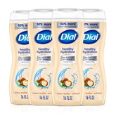Dial front packaging showing 16 fl oz bottle and hydration benefits