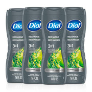 Dial men front label showing product name and aloe scent benefit