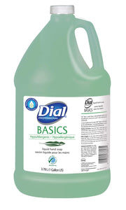 Dial Professional Basics gallon front label showing product and scent benefits