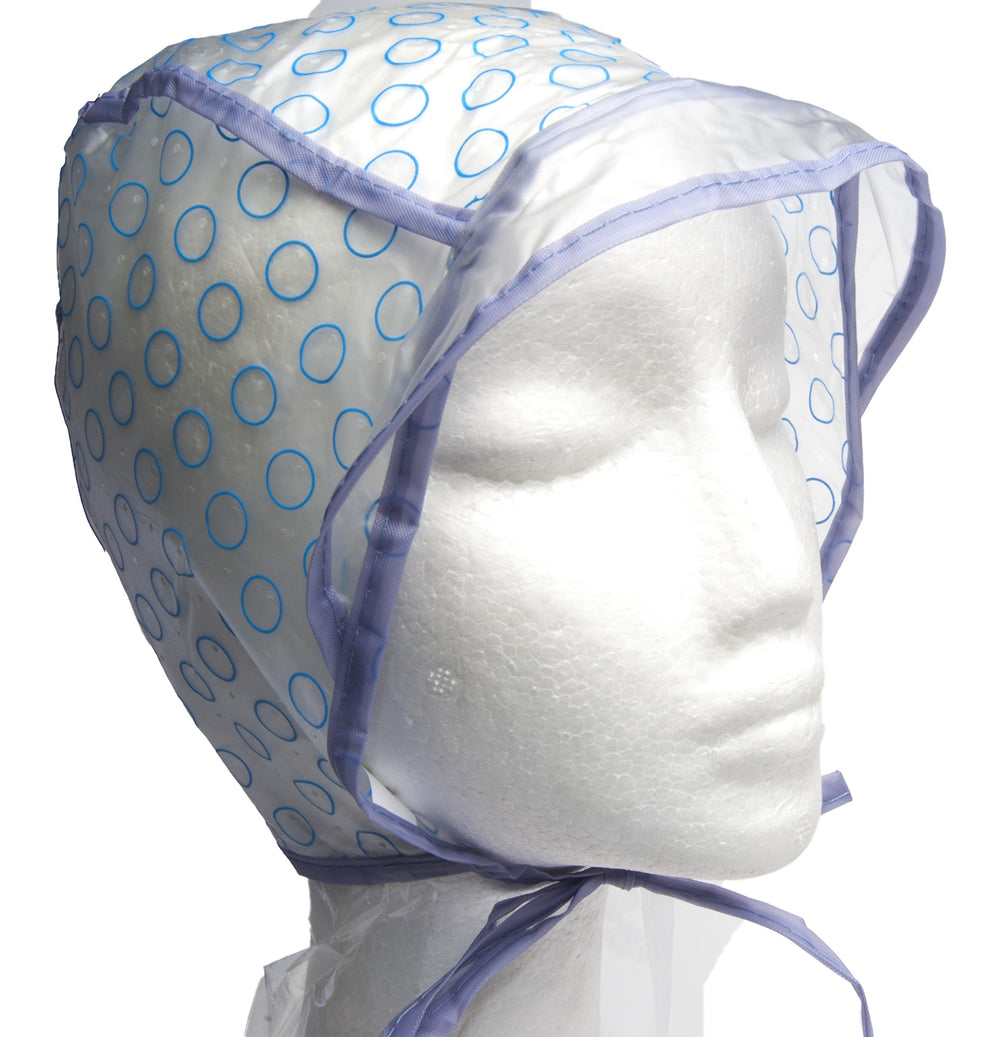Diane front view of extra-large cap showing fit and clear material for easy highlighting