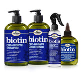 Difeel front packaging of 4-piece biotin hair growth kit showing full system benefits