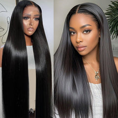 Dilraba front view 30-inch wig showing natural hairline and realistic appearance benefits