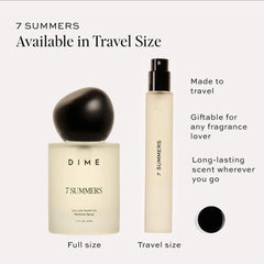 DIME 7 Summers spray in use on wrist demonstrating quick refresh benefit: on-the-go confidence