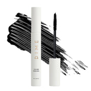 DIME front packaging showing sleek black mascara tube and branding benefit: visible volume