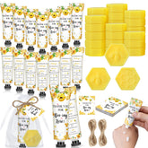 Dimsile front packaging of bee favor sets showing complete gift components