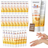 Dimsile front packaging showing 100 travel-size lotion tubes and bulk value