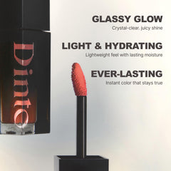 DINTO texture swatch on arm highlighting water-like glide and breathable feel