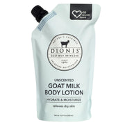Dionis refill pouch front view showing product and brand benefits