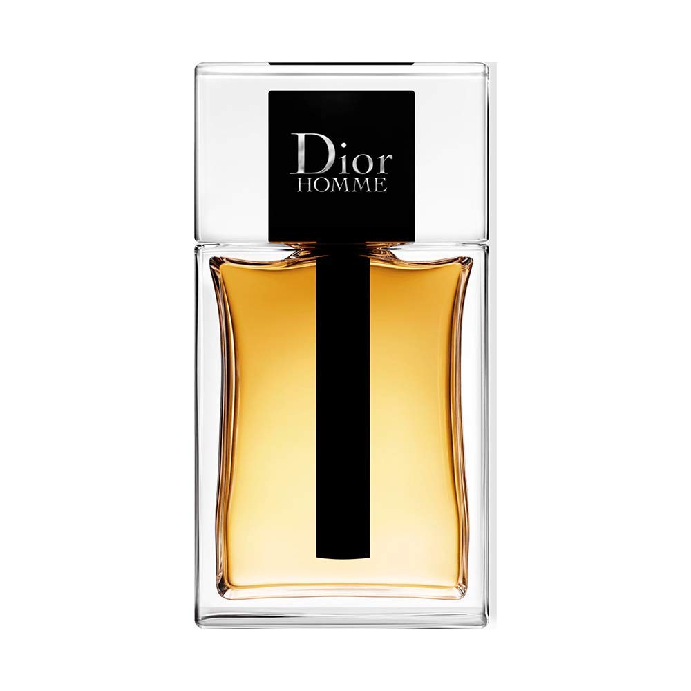 Dior Homme front bottle view showing elegant glass and brand benefit longevity