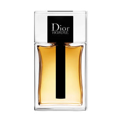 Dior Homme front bottle view showing elegant glass and brand benefit longevity