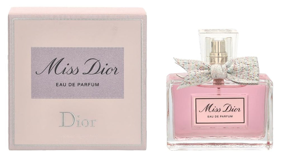 Dior Miss bottle front view showing elegant design and lasting wear