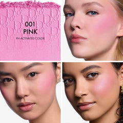 Dior Rosy Glow close-up of cream-to-powder texture highlighting blendable finish