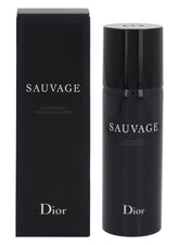 Dior Sauvage deodorant front packaging shows sleek branding and quick application benefit