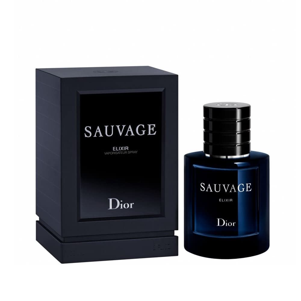 Dior Sauvage Elixir front bottle showing elegant glass and label for premium presentation