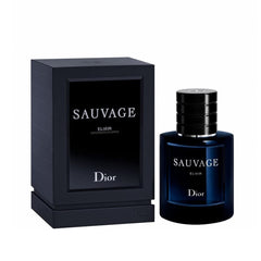 Dior Sauvage Elixir front bottle showing elegant glass and label for premium presentation