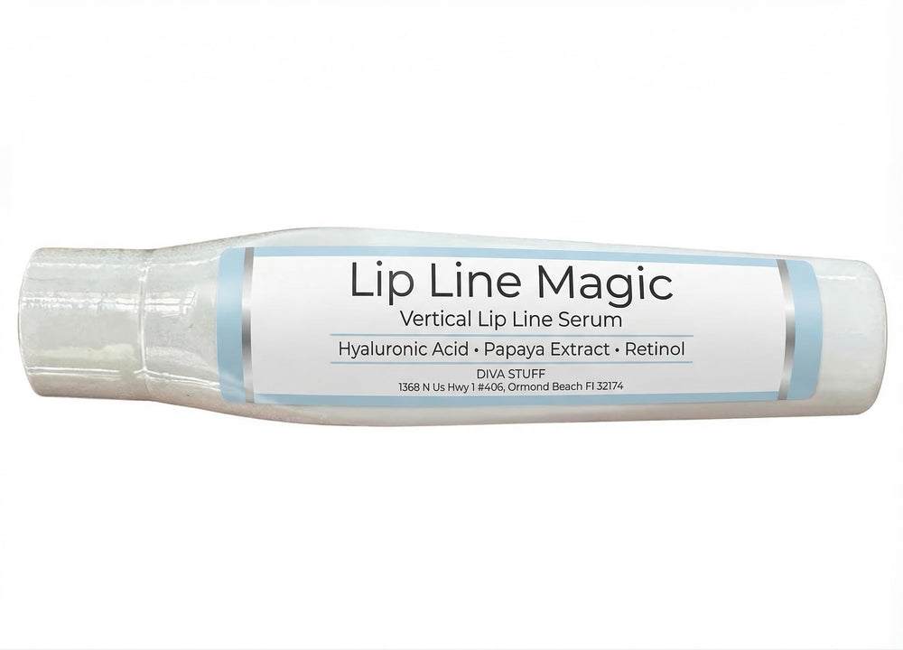 Diva Stuff front tube showing sleek packaging and targeted serum benefit
