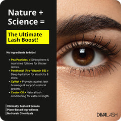 DIVASKIN divalash applied along upper lash line demonstrating ease of use
