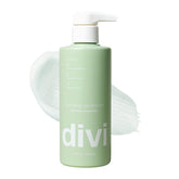 Divi front packaging showing bottle and clear moisturizing benefit
