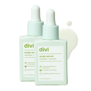 divi scalp serum front packaging showing compact 30ml bottle and clean design benefit easy storage