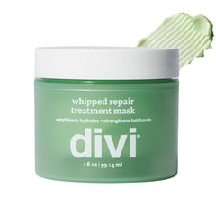 Divi front packaging showing compact 2 fl oz jar for travel-ready repair