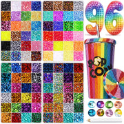 DIYCICO front view showing four clear organizer boxes and 96 colors for easy selection