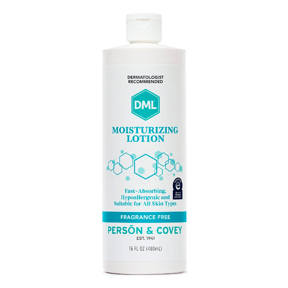 DML front packaging showing 16 oz bottle and clear labeling benefit