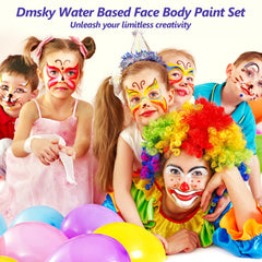 Dmsky paint applied with brush for precise face details