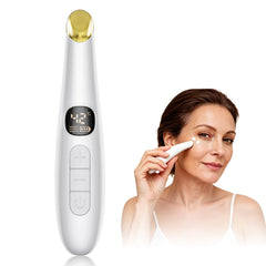 DOCOCO heated eye lift wand front view showing sleek white design and benefit portable relief