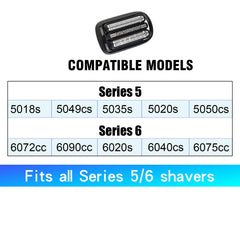 DODAER 53B installed on Braun shaver showing correct fit and improved cutting