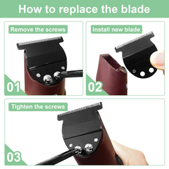 DODAER blade installed in a trimmer demonstrating compatibility and immediate performance