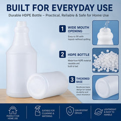 Doilomand bottle held in hand to show 16oz scale and easy handling