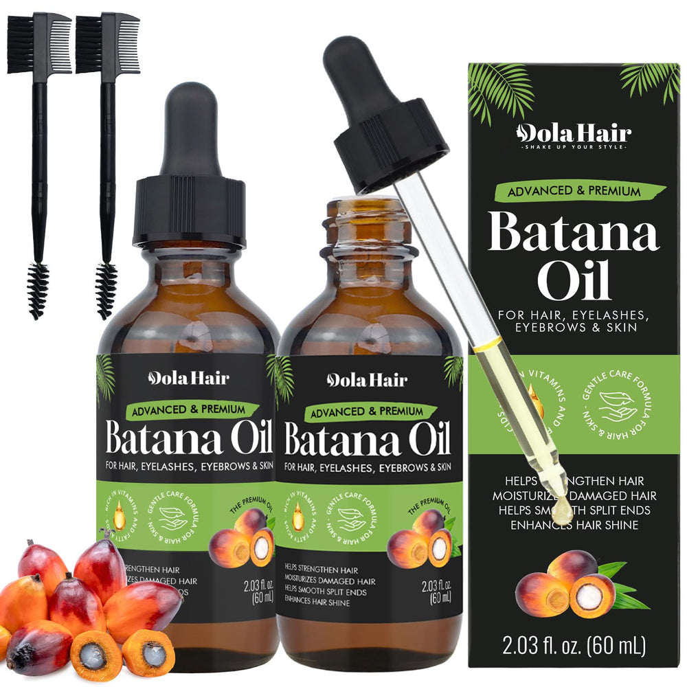Dolahair bottle front view showing clean packaging and natural oil benefits