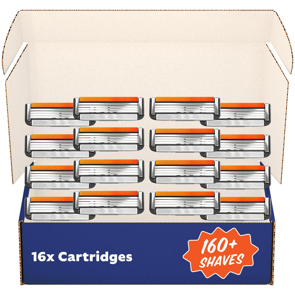 Dollar Shave Club front packaging showing 16-pack and value