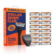 Dollar Shave Club handle front view showing ergonomic design and ease of use